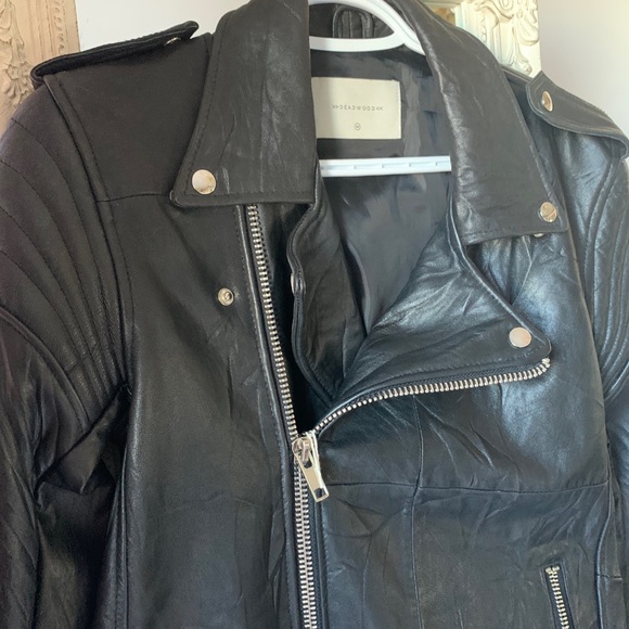 DEADWOOD Recycled women leather jacket, designer - Picture 13 of 13